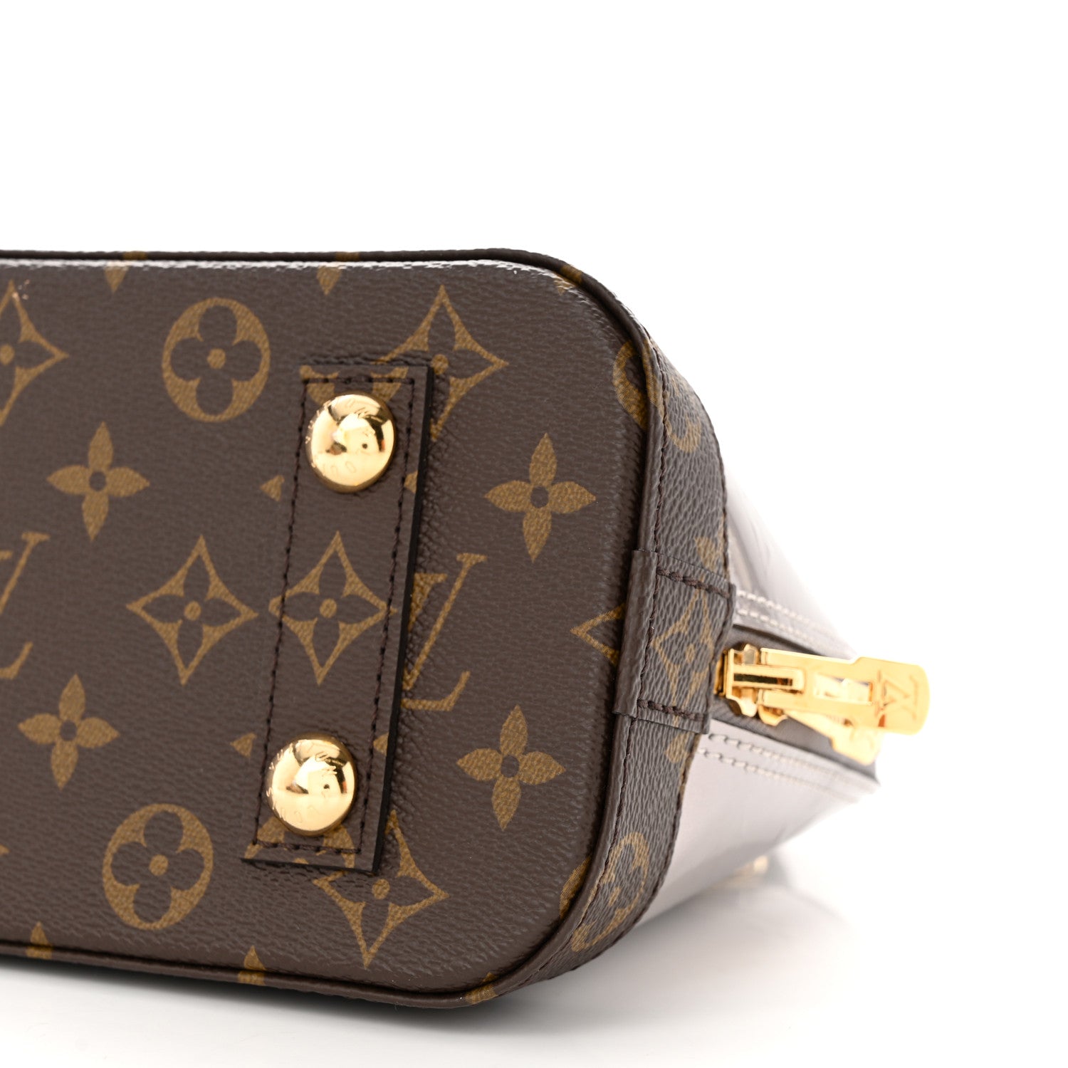 Louis Vuitton Vernis Monogram Alma BB Taupe Metallise 10 of 12