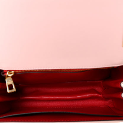 Valentino Garavani Grainy Calfskin VLogo Stud Sign Shoulder Bag Rose Quartz 6 of 7