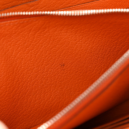 Hermes Chevre Mysore Kelly Longue Wallet Orange 7 of 16