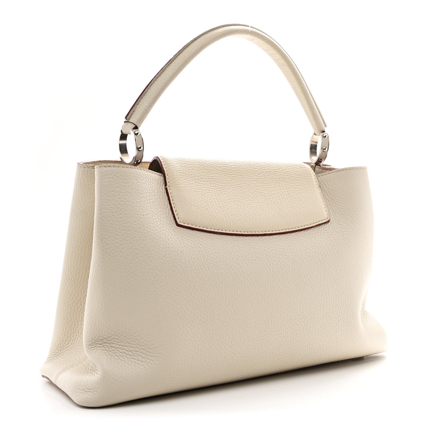 Louis Vuitton Taurillon Capucines MM Blanc Casse 3 of 11