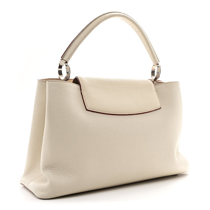 Louis Vuitton Taurillon Capucines MM Blanc Casse 3 of 11
