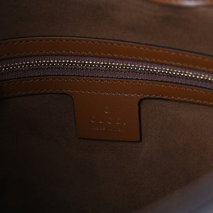 Gucci Boarded Plutone Calfskin Medium Arli Shoulder Bag Nocciola 6 of 9
