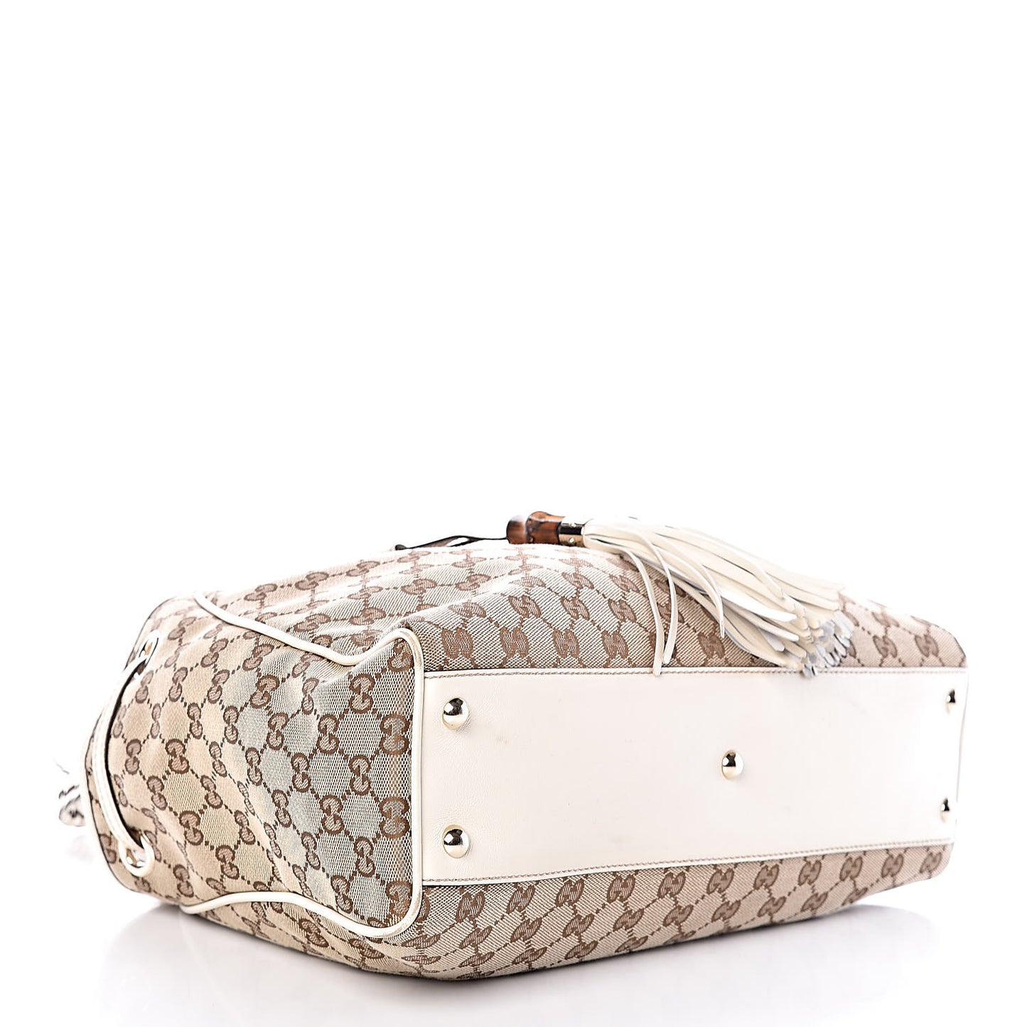 Monogram Medium Peggy Braided Tote Off White