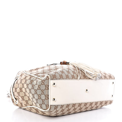 Gucci Monogram Medium Peggy Braided Tote Off White 4 of 12