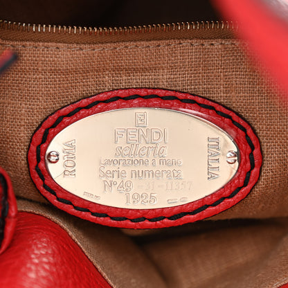 Fendi Cuoio Romano Selleria Pomodorino Tote Red 6 of 13
