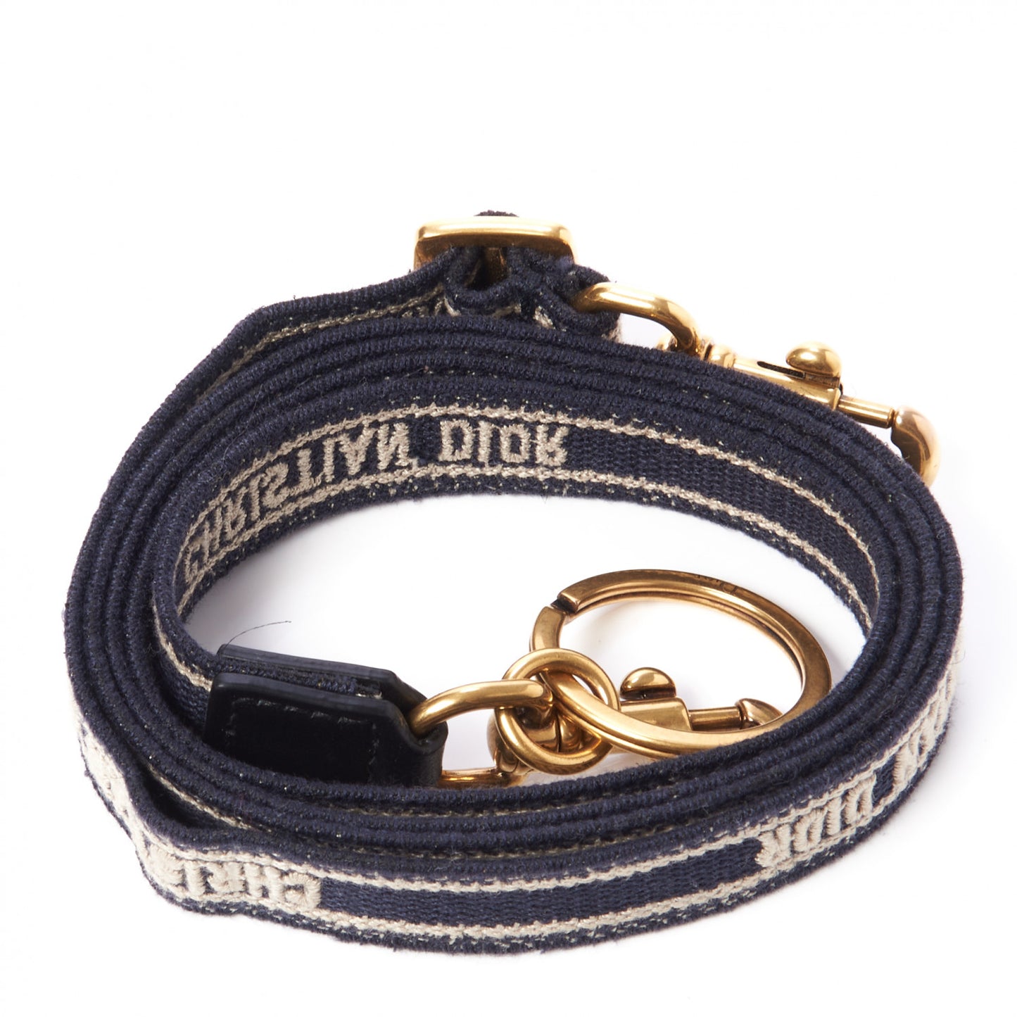 Canvas Embroidered Shoulder Strap Blue White