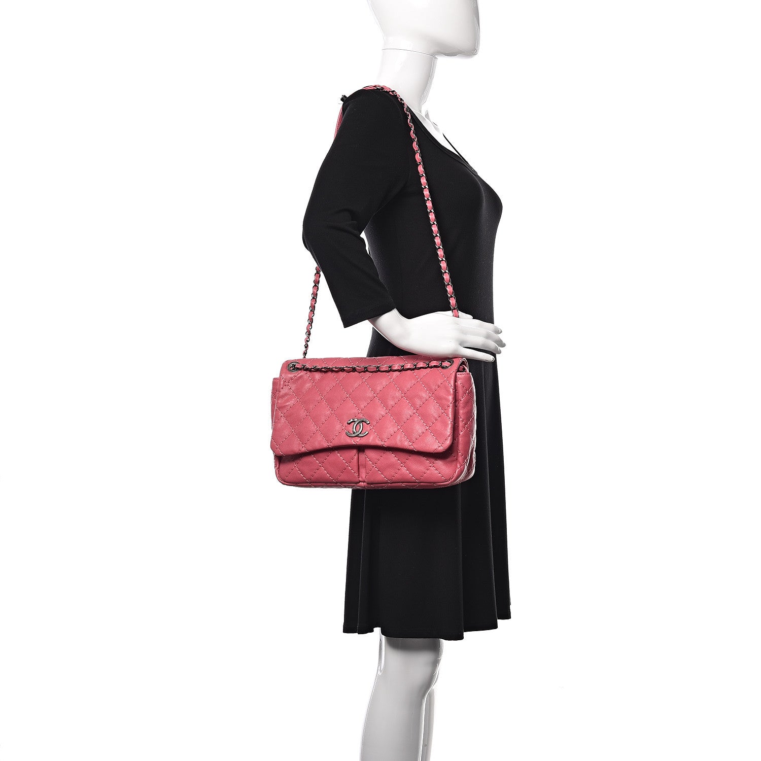 Chanel Calfskin Ultimate Stitch Flap Pink 2 of 9