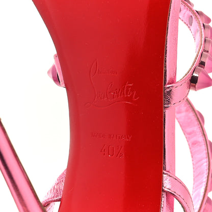Christian Louboutin Metallic Calfskin Spikita 100 Sandals 39.5 Fuchsia 6 of 8