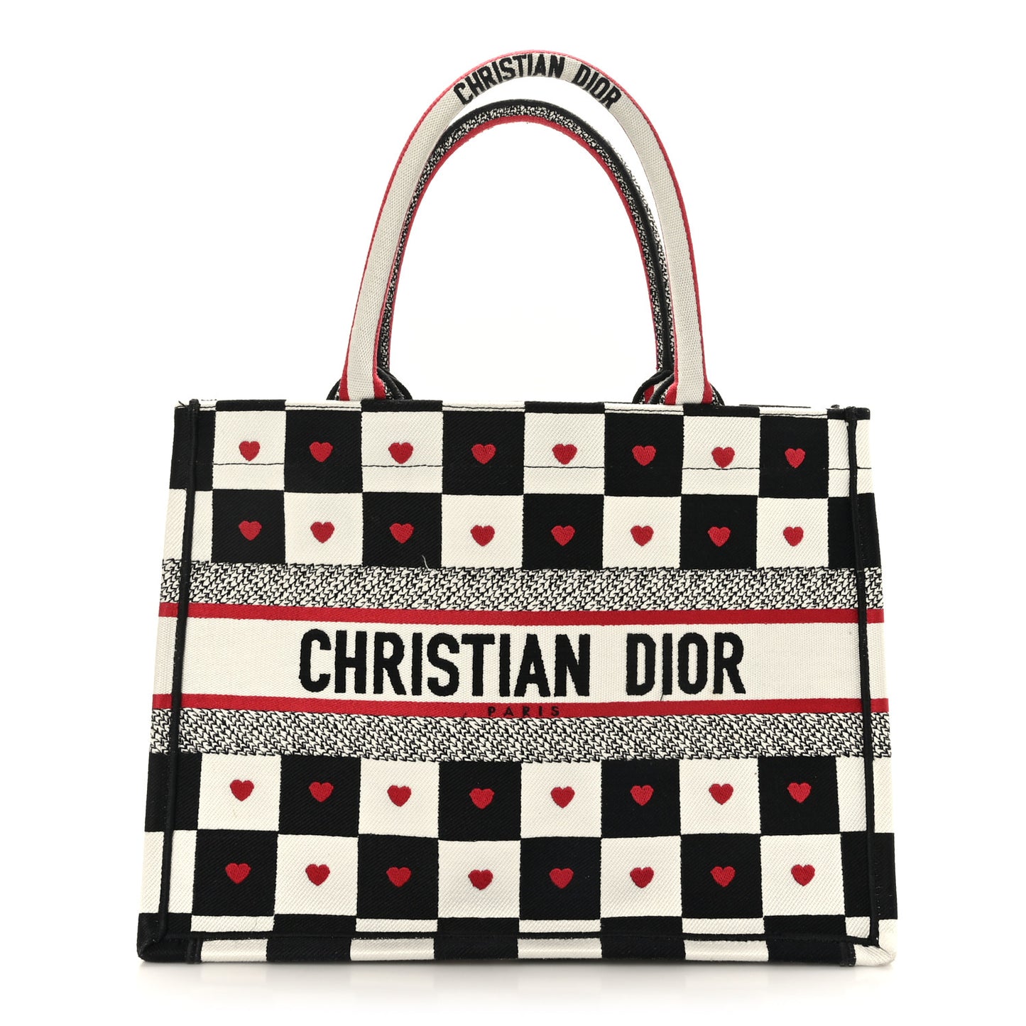 Canvas Embroidered Medium Book Tote Multicolor