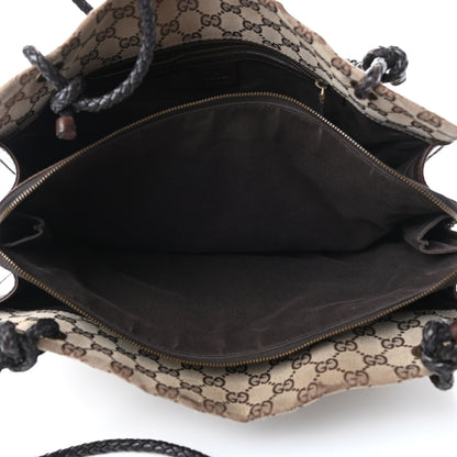 Gucci Monogram Woven Shoulder Bag Brown 4 of 4