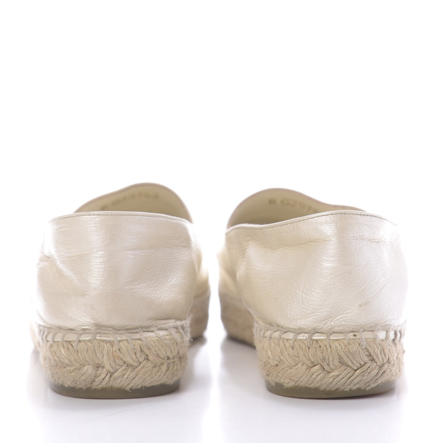 Lambskin CC Espadrilles 38 Beige Black