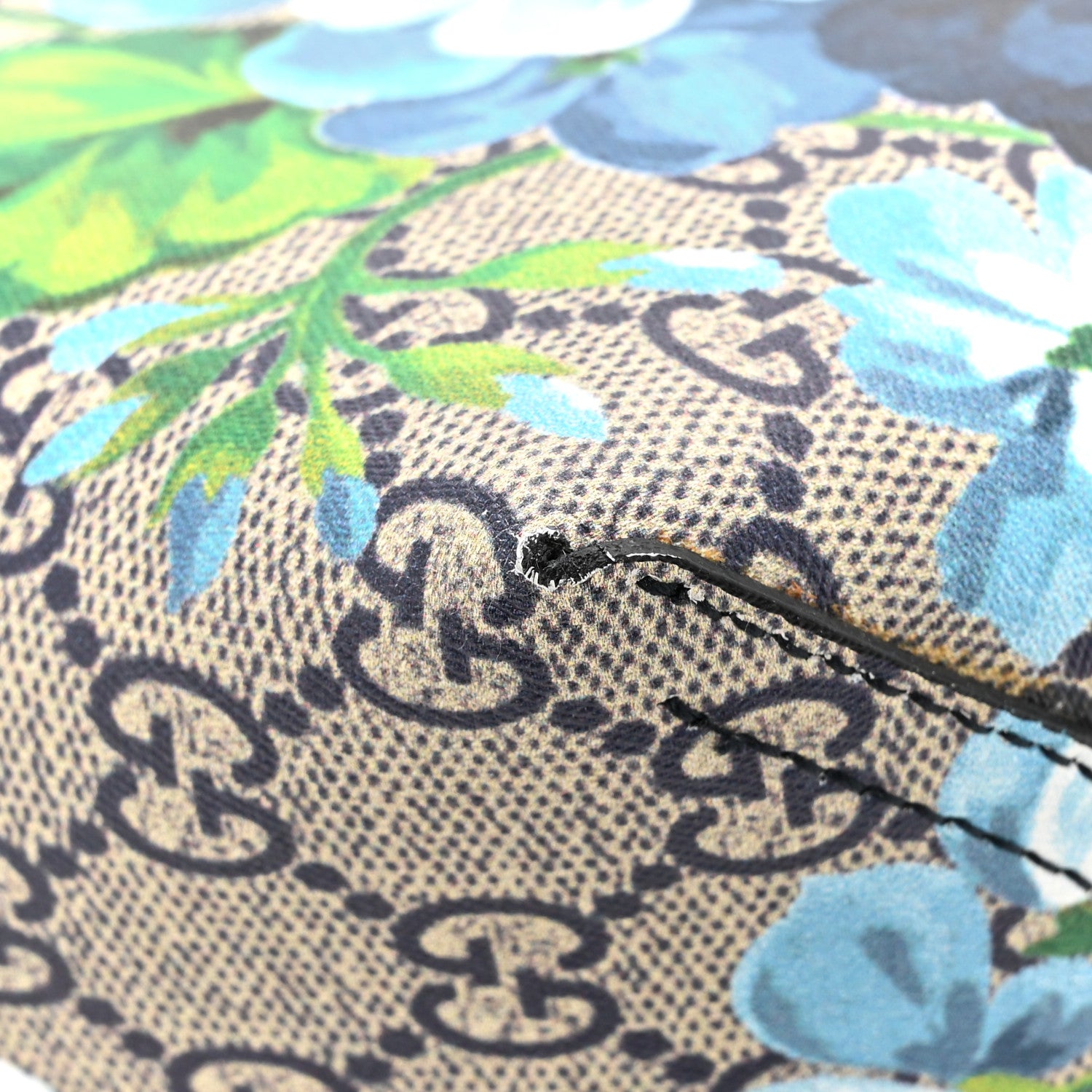Gucci GG Supreme Monogram Blooms Medium Reversible Tote Beige Blue 18 of 20