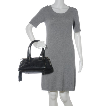 Chanel Leather Medium Tassel Handbag Black 2 of 7
