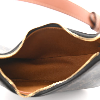 Celine Triomphe Canvas Calfskin Ava Shoulder Bag Tan 7 of 11