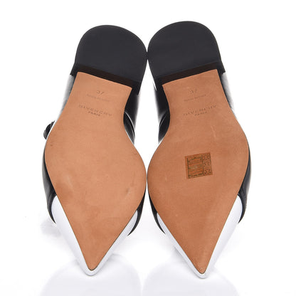 Givenchy Calfskin Graphic Ankle Strap Ballerina Flats 37 Black White 7 of 10