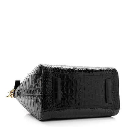 Givenchy Calfskin Crocodile Embossed Small Antigona Black 4 of 10