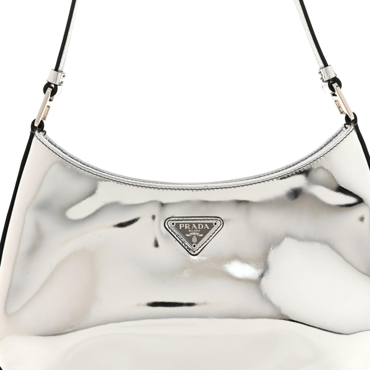 Spazzolato Cleo Shoulder Bag Argento