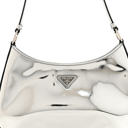 Prada Spazzolato Cleo Shoulder Bag Argento 7 of 11