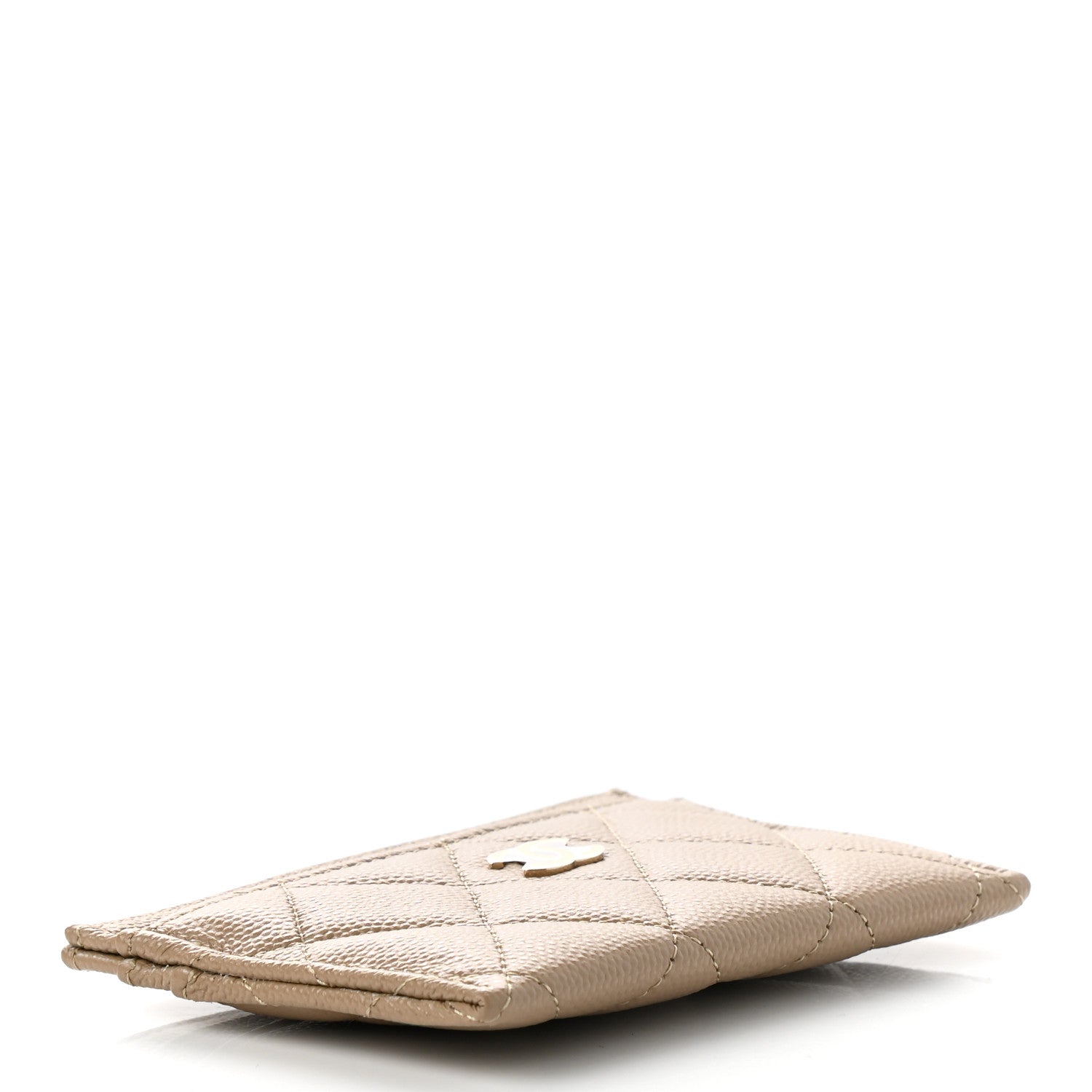 Chanel Caviar Quilted Card Holder Dark Beige 4 of 9