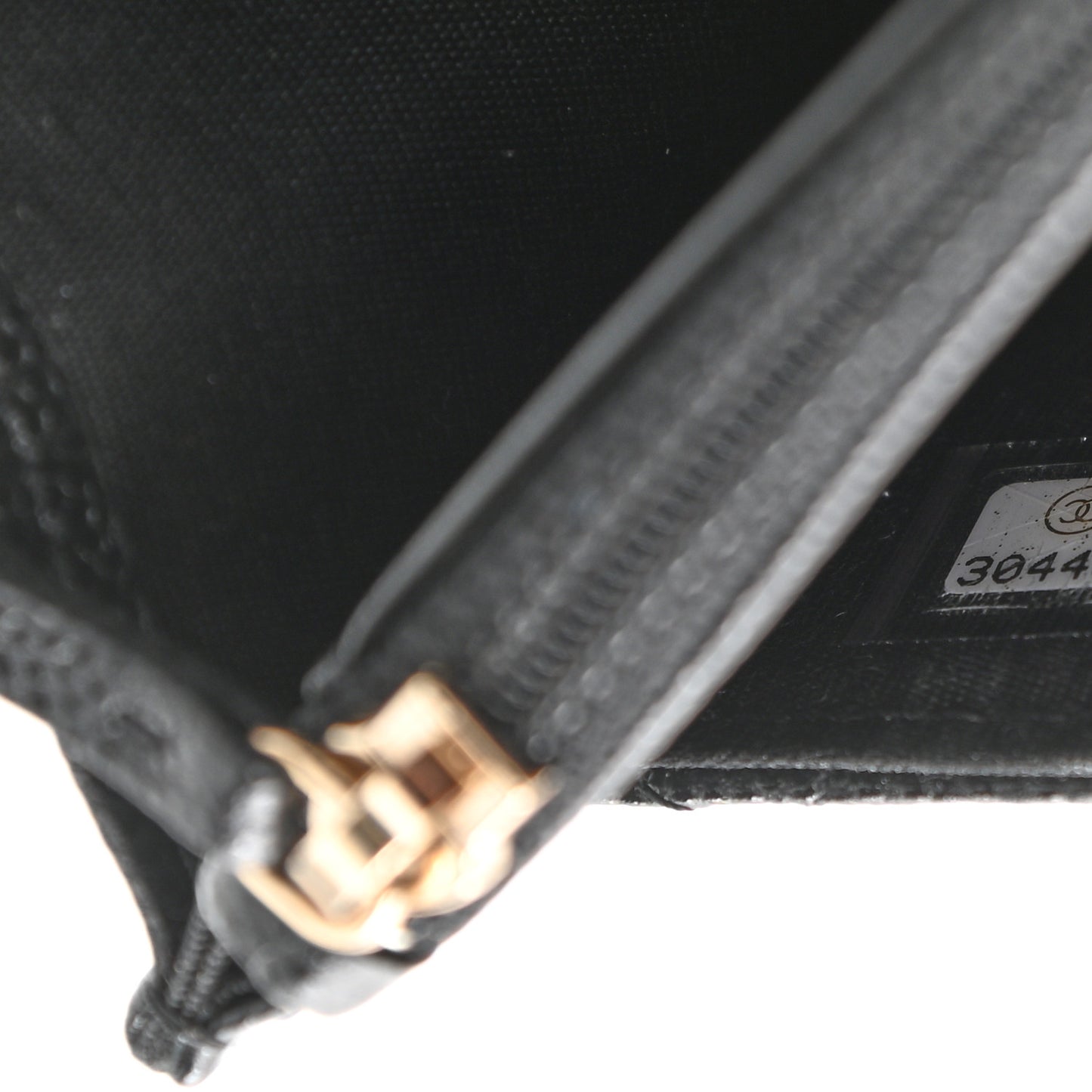 Caviar Quilted French New Wave Chain CC Wallet On Chain WOC Black