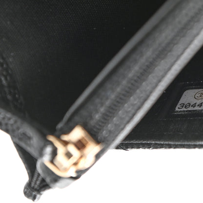 Chanel Caviar Quilted French New Wave Chain CC Wallet On Chain WOC Black 8 of 14