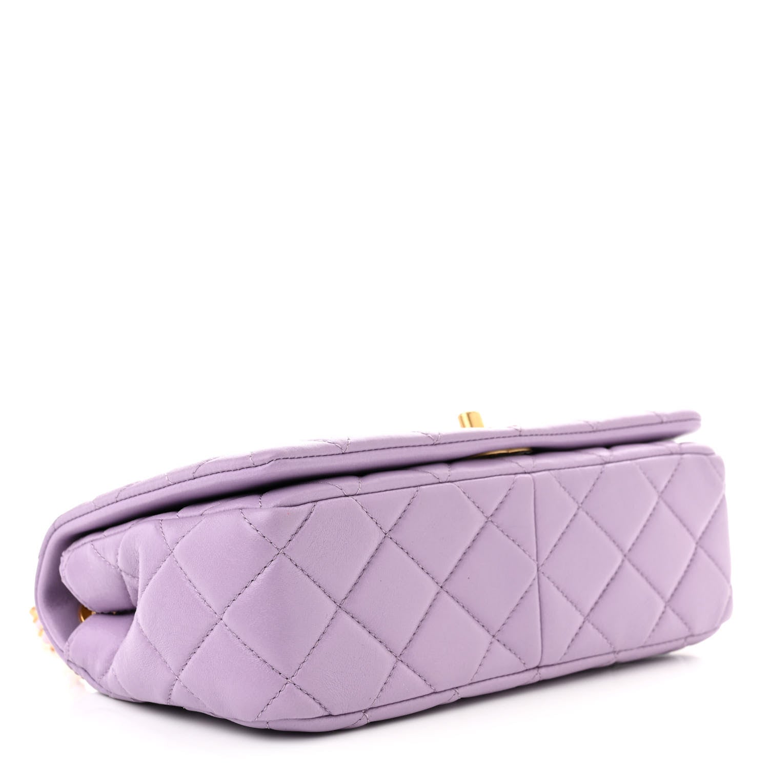 Chanel Lambskin Quilted Braided CC Flap Lilac 4 of 10