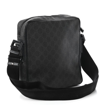 Gucci GG Supreme Monogram Messenger Bag Black Grey 3 of 11