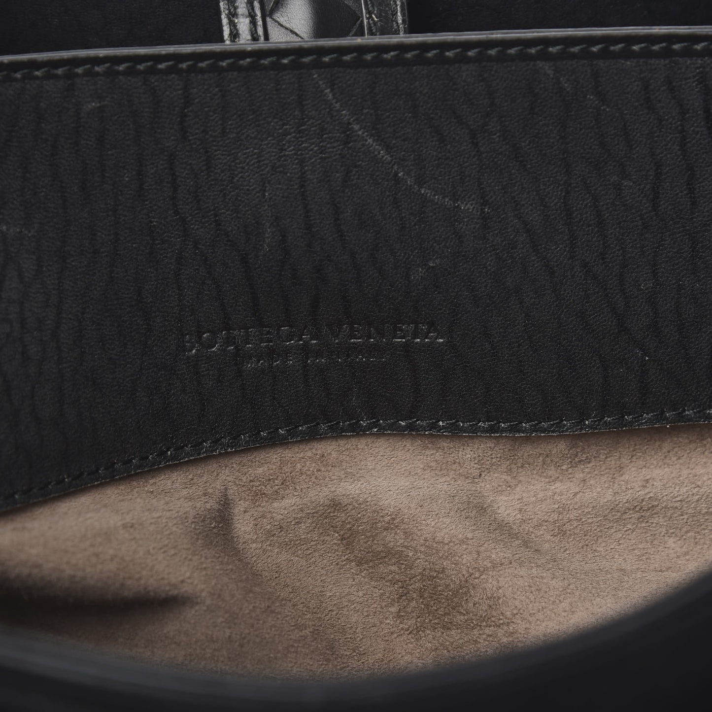 Grained Lambskin Medium Roma Tote Black