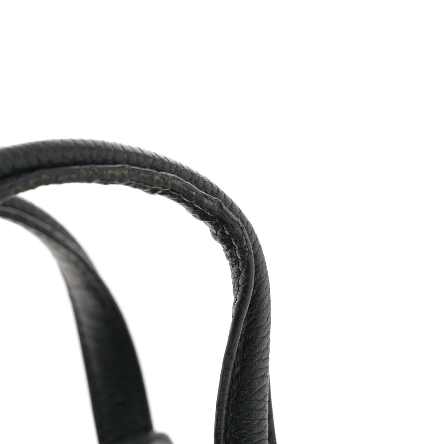 Pebbled Calfskin Mini Skull Padlock Zip Around Tote Black