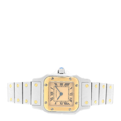 Cartier Stainless Steel 18K Yellow Gold 24mm Santos De Cartier Galbee Quartz Watch 2 of 5