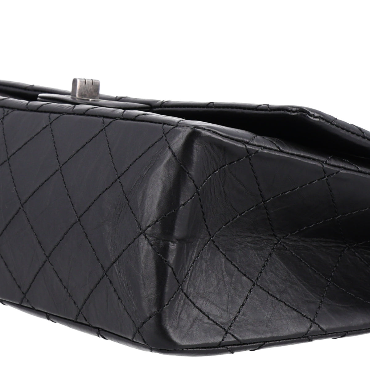 Aged Calfskin Quilted 2.55 Reissue 226 Flap Black