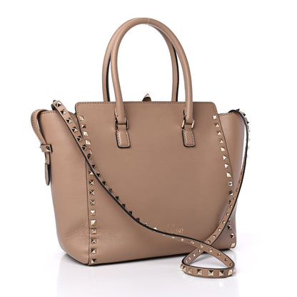 Valentino Garavani Vitello Rockstud Double Handle Tote Alpaca 2 of 4