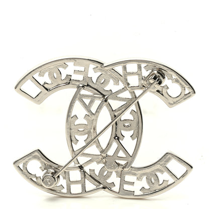 Chanel Crystal CC Brooch Silver 3 of 5