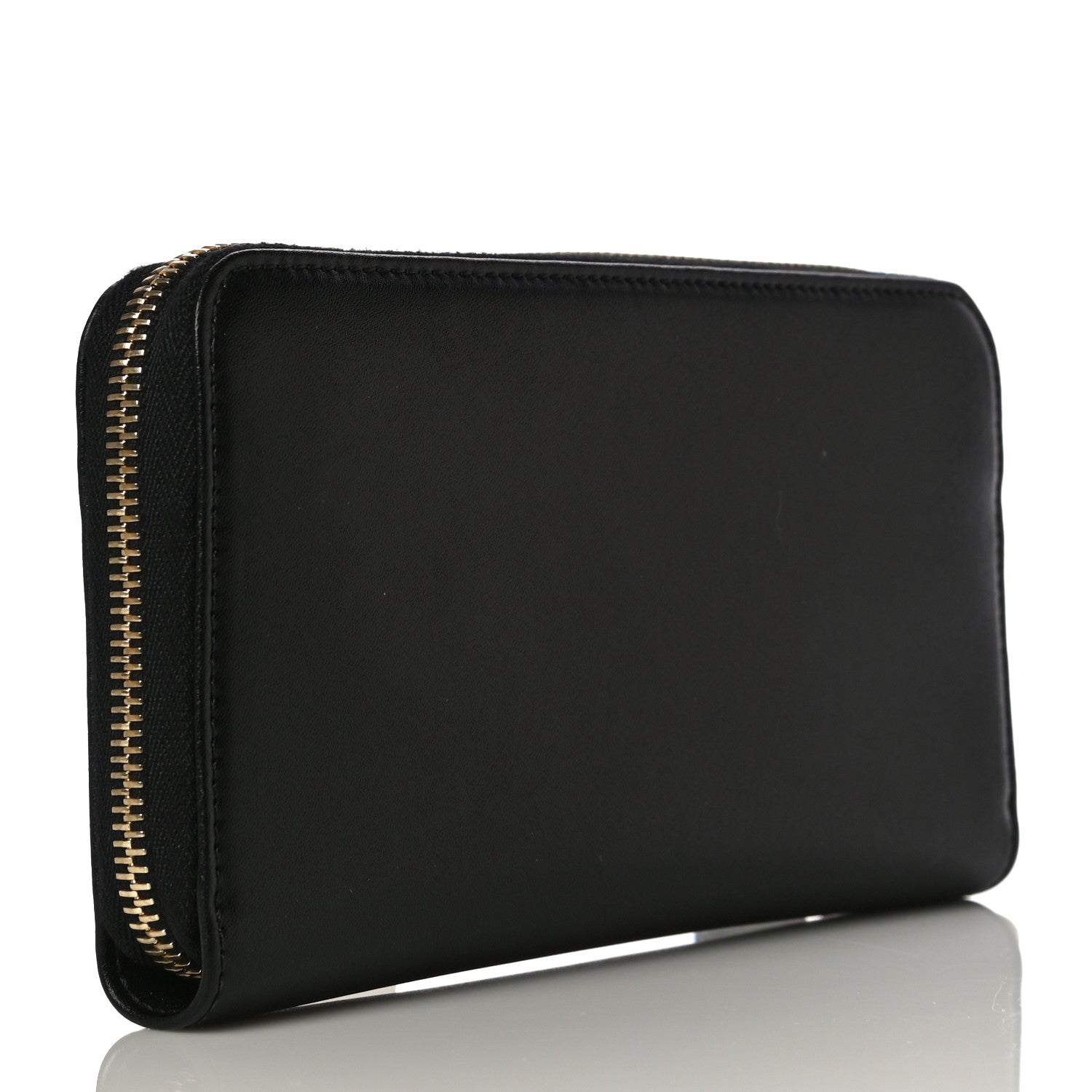 Fendi Vitello Liberty Century Lucido By The Way Zip Around Wallet Black 2 of 12