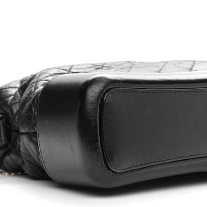 Chanel Aged Calfskin Quilted Medium Gabrielle Hobo Black 9 of 10