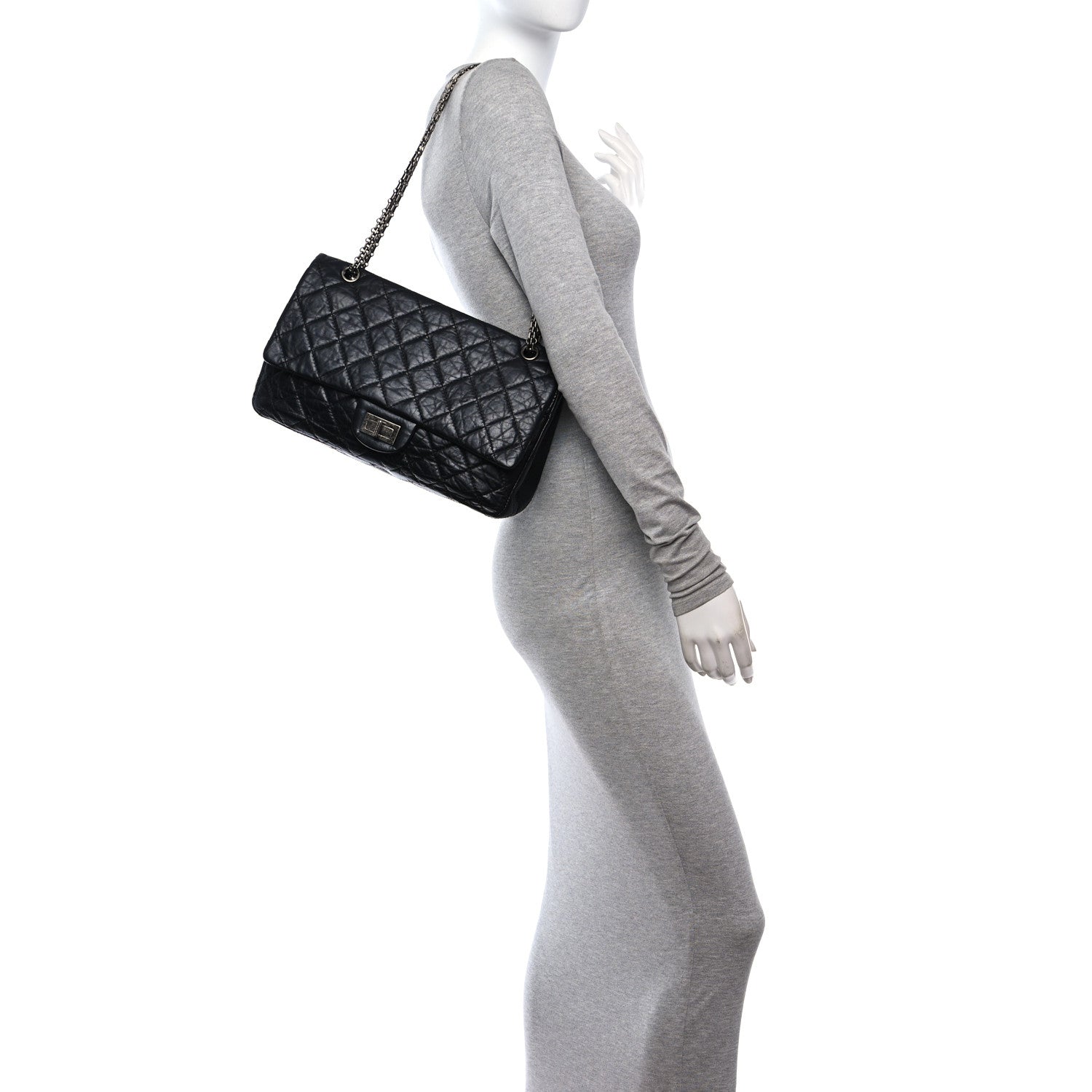 Chanel Aged Calfskin Quilted 2.55 Reissue 227 Flap Black 2 of 10