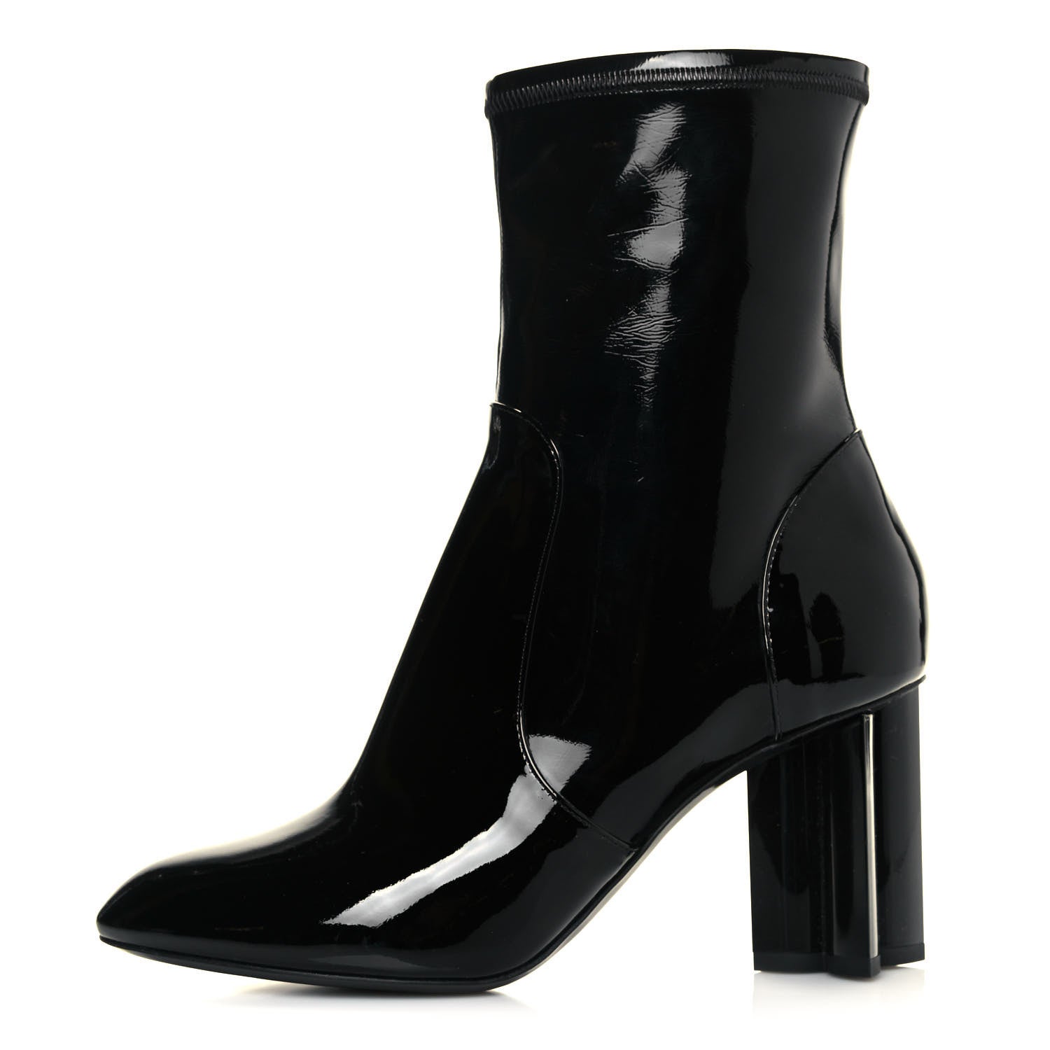 Louis Vuitton Patent Silhouette Ankle Boots 38 Black 1 of 7