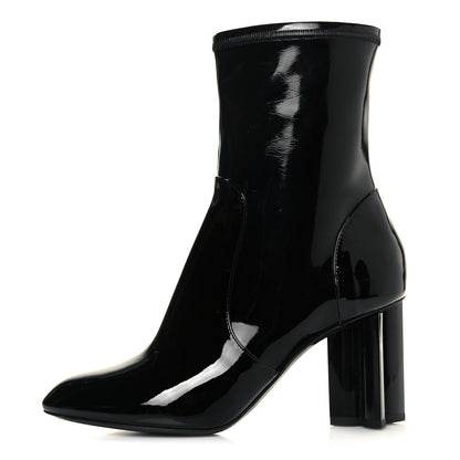 Louis Vuitton Patent Silhouette Ankle Boots 38 Black 1 of 7