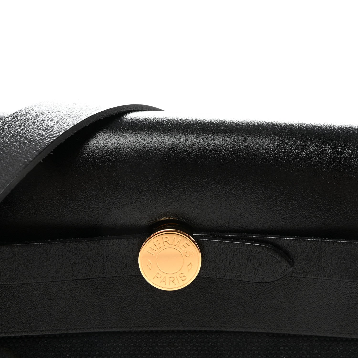 Hermes Military Toile Vache Hunter Herbag Zip Retourne 20 Black 13 of 20