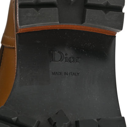 Christian Dior Calfskin Embossed Dior Quest 35mm Biker Boots 37 Natural 6 of 8