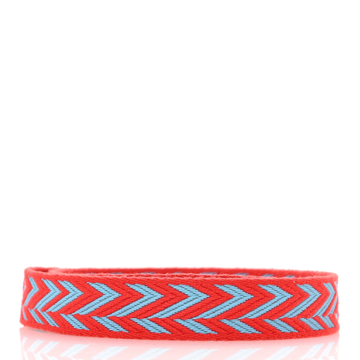 Hermes Toile Swift 25mm Sangle ZigZag Shoulder Strap Rouge de Coeur Bleu du Nord 2 of 6