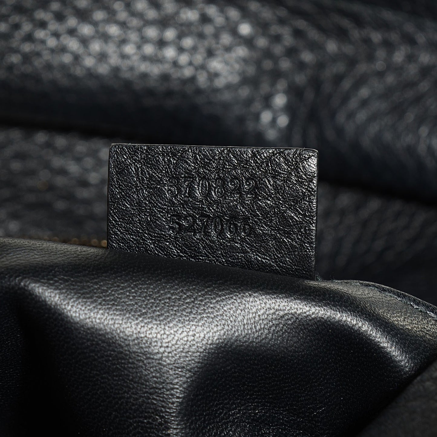 Grained Calfskin Studded Ramble Medium Tote Black