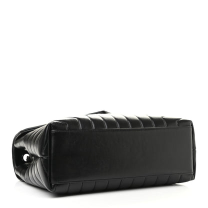 Saint Laurent Calfskin Y Quilted Monogram Medium Loulou Chain Satchel Black 4 of 9