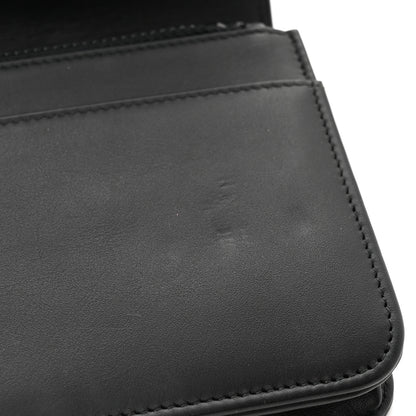 Chanel Calfskin Painted Chevron Embossed Boy Wallet On Chain WOC Black 12 of 15