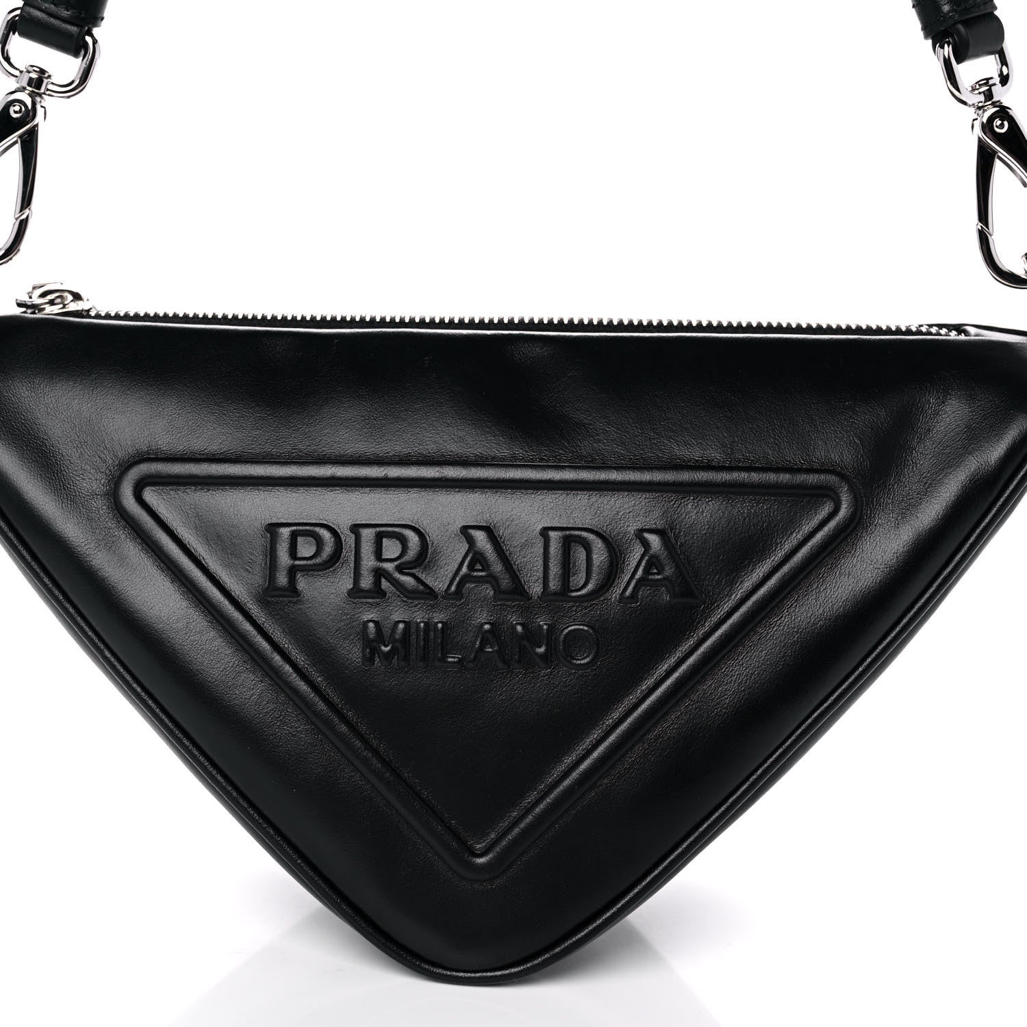 Prada Grace Lux Triangle Shoulder Bag Black 11 of 14