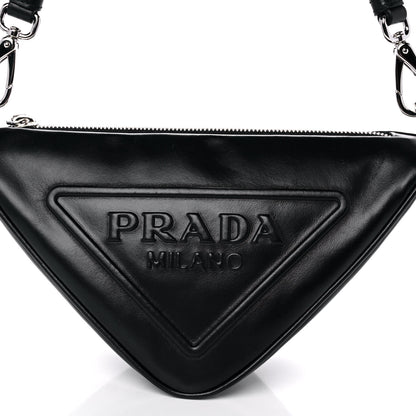 Prada Grace Lux Triangle Shoulder Bag Black 11 of 14