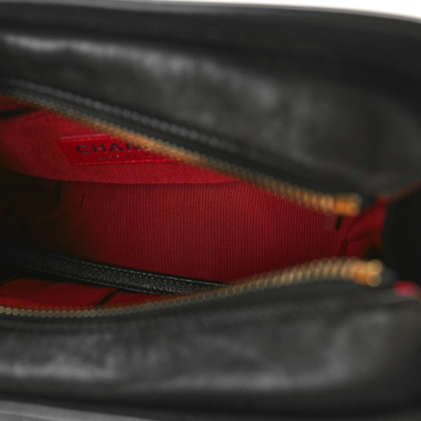 Aged Calfskin Quilted Small Gabrielle Hobo Black