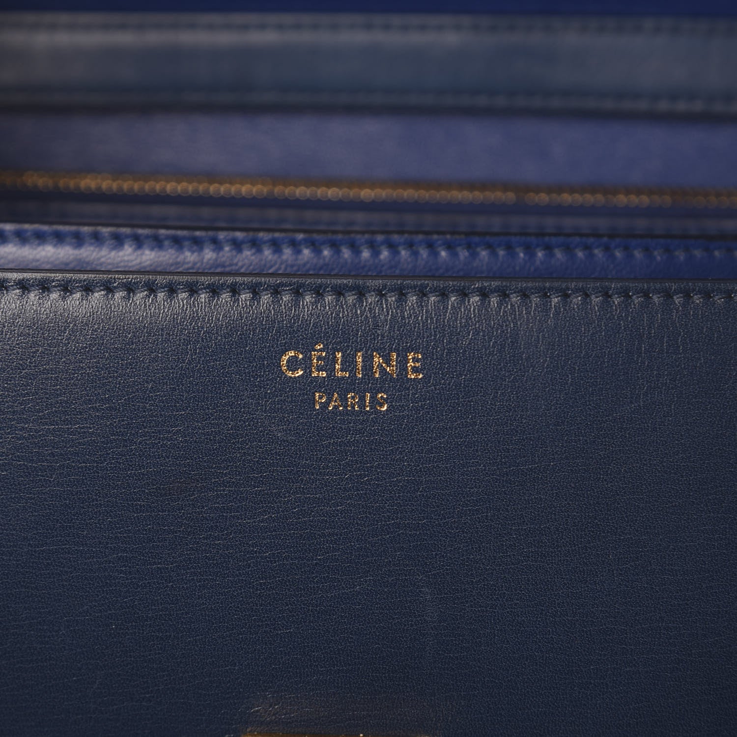 Celine Box Calfskin Medium Classic Box Flap Bag Indigo 6 of 8