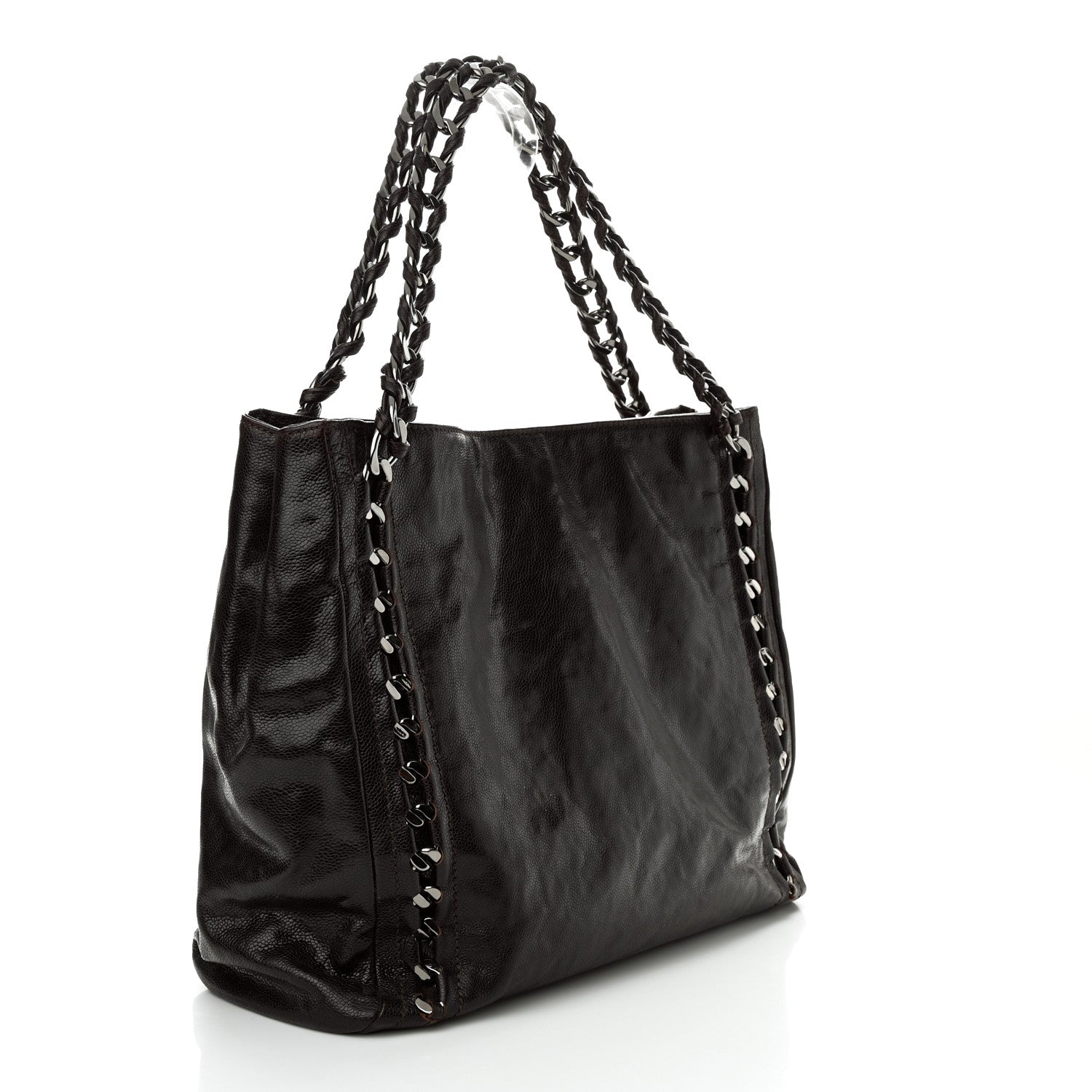 Chanel Glazed Caviar Modern Chain Tote Brown 3 of 13