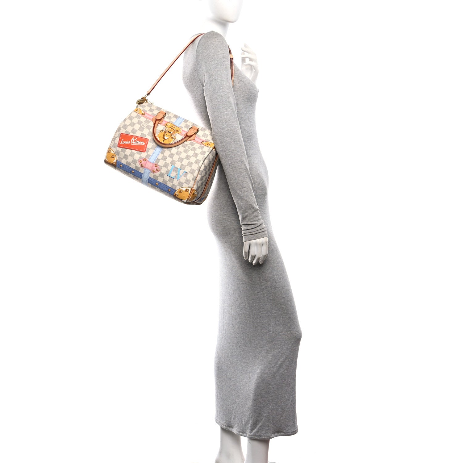 Louis Vuitton Damier Azur Summer Trunks Speedy Bandouliere 30 2 of 9